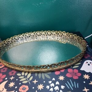 Mirrored tray vintage classic Gothic vanity floral